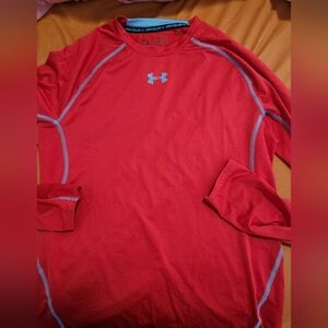 Under Armour Men's Red Long Sleeve Performance Tee